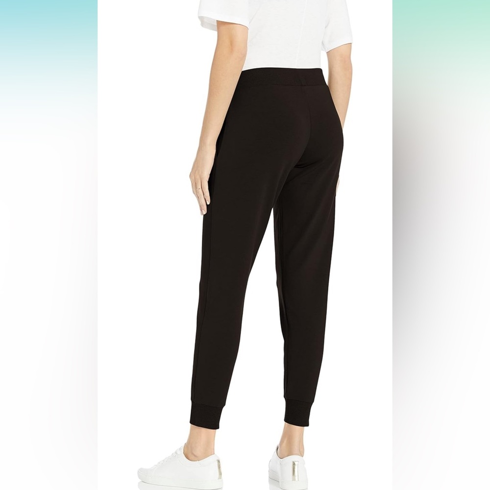 The Drop Women's Grace Supersoft Stretch Rib-Cuff Jogger in Black Size Small - Picture 2 of 5